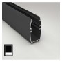 Lineare LED - Deckenaufbauleuchte - RICHARD schwarz- 0,5 m - 1m - 1,5m - 2m - Dimmbar