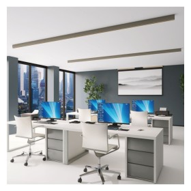 Lineare LED - Deckenaufbauleuchte - RICHARD steingrau- 0,5 m - 1m - 1,5m - 2m - Dimmbar