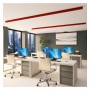 Lineare LED - Deckenaufbauleuchte - RICHARD Tomatenrot - 0,5 m - 1m - 1,5m - 2m - Dimmbar
