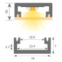 Linearlampe Pendelleuchte - MILANO SILBER - 0,5 m - 1 m - 1,5 m - 2 m - IP20