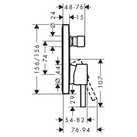 hansgrohe Finoris Einhebel-Wannenarmatur Unterputz