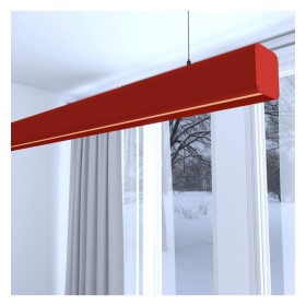 Linearlampe Pendelleuchte LED - ANTONIUS Tomatenrot - 0,5 m - 1m - 1,5m - 2m - Dimmbar