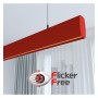Linearlampe Pendelleuchte LED - RICHARD Tomate rot - 0,5 m - 1m - 1,5m - 2m - Dimmbar