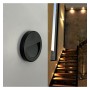 LED Leuchtfeuer - Slim - 3W - Schwarz Rund - Oberfläche - Innen Aussen - IP65