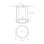 LED-Pendelleuchte - Rund Schwarz - 37W - SPACE VENUS - 60cm