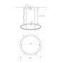 LED-Pendelleuchte - Rund Weiss - 77W - SPACE VENUS - 120cm