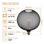LED-Lampe - Modernes Metall - 4W E27 - Schwarz - BIG Ø200mm