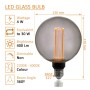 LED-Lampe - Modernes Rauchglas - 4W - E27 - G125
