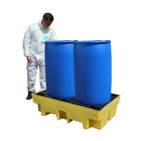 Auffangpalette für 2 Fässer 240L