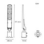LED-Strassenleuchte 100W AREA FLEX - OSRAM CHIP DURIS E 2835