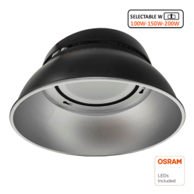 LED Hallenstrahler UFO ENDURANCE Multi-Watt 80W-100W-150W Reflektor - 60º - OSRAM CHIP