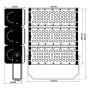 LED-Projektor 150W MAGNUM AIR - Bridgelux Chip 180Lm/W 25º
