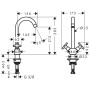 hansgrohe Logis M32 2-Griff Küchenmischer 220, 1jet