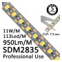 LED Streifen 24V |130 LED/m | 5m | SMD2835 | 950Lm |11W/M | CRI93 | IP20