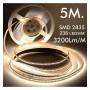 LED-Streifen 24V | 238xLED/m | 5m | SMD2835 | 16000Lm | 20W/M | IP20