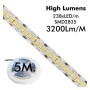 LED-Streifen 24V | 238xLED/m | 5m | SMD2835 | 16000Lm | 20W/M | IP20
