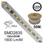 LED Streifen 220V| FLICKER FREE |CUSTOM CUT |120 LED/m|50M|SMD2835 |1800Lm/M| 14W/M | IP67 | Sie alle 10cm