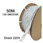LED Streifen 220V| FLICKER FREE |CUSTOM CUT |120 LED/m|50M|SMD2835 |1800Lm/M| 14W/M | IP67 | Sie alle 10cm