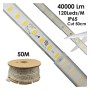 LED Streifen Gleichrichterkabel 220V| 120LED/m | 50m | SMD 2835 | 800Lm | 8W/M | CRI90 | IP65