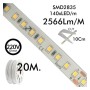 LED-Streifen 220V | 140xLED/m | 20m | SMD2835 | 2566Lm/M| 19W/M | IP67 | Schneiden Sie alle 10 cm