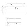 LAUFEN PRO Marbond Duschwanne 180 x 70 x 3,3 cm