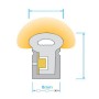 LED Neon Flex 8W 12V Rolle 25m 8mm 3000K 4000K 6000K Weiss