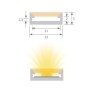 Silikonhülle -Slim- 13x5mm zur Umwandlung von 8 -10 mm LED-Streifen in wasserdichte LED-Streifen - IP65