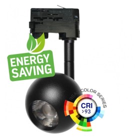 LED Strahler 10W FENIX - SCHWARZ - 3-Phasen Schienensystem - CRI+93