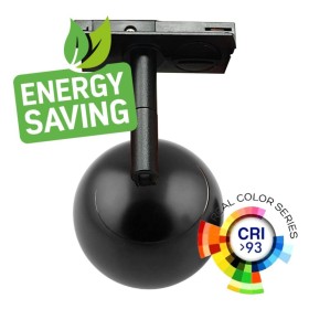 LED Strahler 10W FENIX - Schwarz Chrom - 1-Phasen Schienensystem - CRI+93