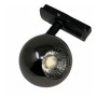 LED Strahler 10W FENIX - Schwarz Chrom - 1-Phasen Schienensystem - CRI+93