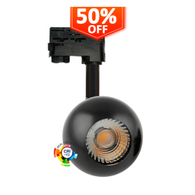 LED Strahler 10W FENIX - Schwarzes Chrom - 3-Phasen Schienensystem - CRI+93