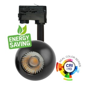 LED Strahler 10W FENIX - Schwarzes Chrom - 3-Phasen Schienensystem - CRI+93