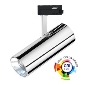 LED Strahler 30W BERNA Chromsilber Einphasen-Stromschiene DOB Driverless