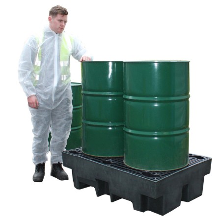 Recycling-Auffangpalette für 2 Fässer 240L