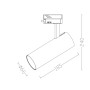 LED Strahler 30W BERNA Chromsilber Einphasen-Stromschiene DOB Driverless