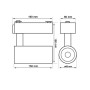LED Strahler 30W PARMA Schwarz 1-Phasen Schienensystem CRI +92