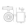 LED Strahler 40W - 38W - 36W ODENSE Weiss PHILIPS Driver 3-Phasen Schienensystem - CRI+92