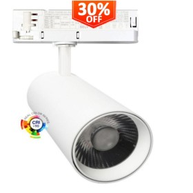 LED Strahler 40W -34W - NEW MAYA - Weiss - 3-Phasen Schienensystem - CRI+92 - UGR13 - HIGH LUMEN 140Lm/W