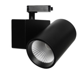 LED Strahler 40W MADRID Schwarz BRIDGELUX Chip 1-Phasen Schienensystem CRI+98