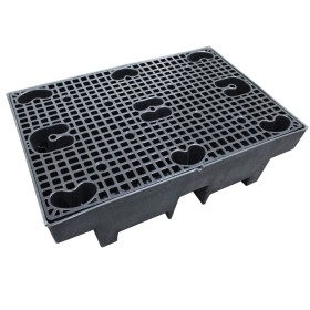 Recycling-Auffangpalette für 2 Fässer 240L