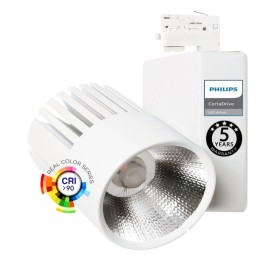 LED Strahler 40W UPPSALA Weiss BRIDGELUX Chip 3-Phasen Schienensystem CRI+98