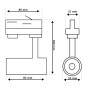 LED-Schiene 8W Dreiphasig - SCHWARZ - 24º - HOHE LUMEN 165Lm/W