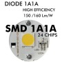 LED-Schienenstrahler 8W Dreiphasig - Weiss - 24º - Hohe Lichtleistung 165 Lm/W
