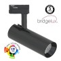 LED-Strahler 30W BERNA Schwarz Chrom Einphasen-Stromschiene DOB Fahrerlos