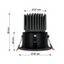 Downlight LED CIRCULAR 15W - CURVE - SCHWARZ - CRI+92 - IP65 - UGR13