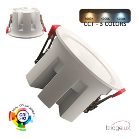 Einbaustrahler LED 6W - 9W - 12W Luxury Weiss - Bridgelux Chip - UGR11 - 3CCT - CRI +92