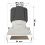 LED Downlight 15W - CHROM - QUADRATISCH - CRI+92 - UGR13
