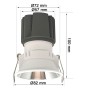 LED Downlight 15W - CHROM - KREISFÖRMIG - CRI+92 - UGR13