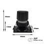 LED Downlight 15W - Schwarz - QUADRATISCH - CRI+92 - UGR13