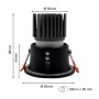 LED Downlight 15W - SCHWARZ RUND - CRI+92 - IP65 - UGR13